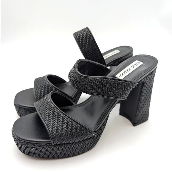 Steve Madden Shoes - Steve Madden Stance Platform Slide Sandal Open Toe Women's Black Size US11M EU42